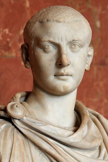 A marble bust of Roman Emperor Gordian III