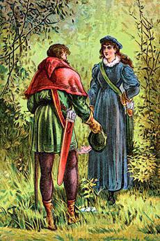 Artist's impression of Robin Hood and Maid Marian