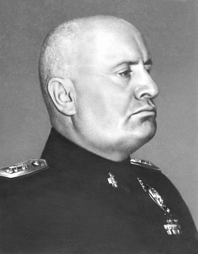 Benito Mussolini portrait as dictator