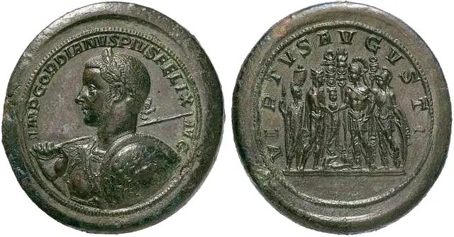 Coins made during Roman Emperor Gordian III's reign