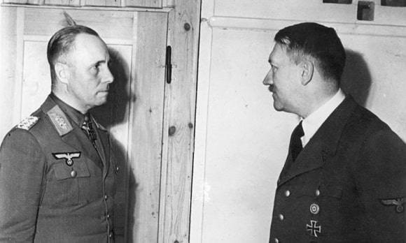 Erwin Rommel and Adolf Hitler 1942