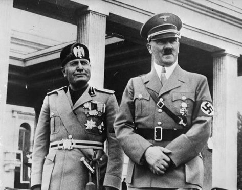 Fascist Leaders Benito Mussolini and Adolf Hitler