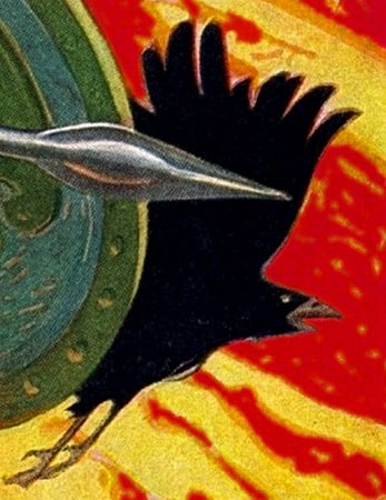 The Morrígan as a crow