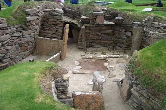 Neolithic excavations at Skara Brae on Orkney in Scotland