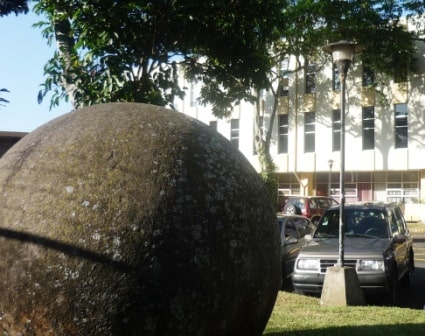 Pre Columbian stone sphere located at the University of Costa Rica
