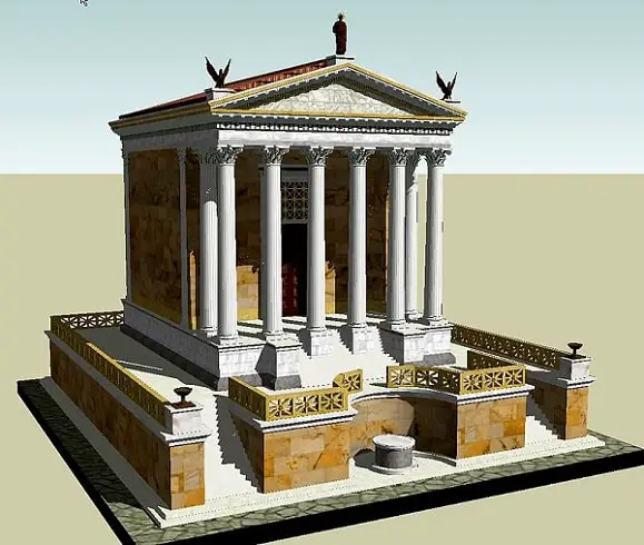 Temple of Caesar by the computer generated model maker