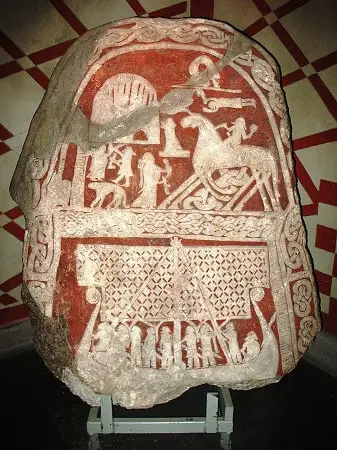 The Tjängvide image stone with illustrations from Norse mythology