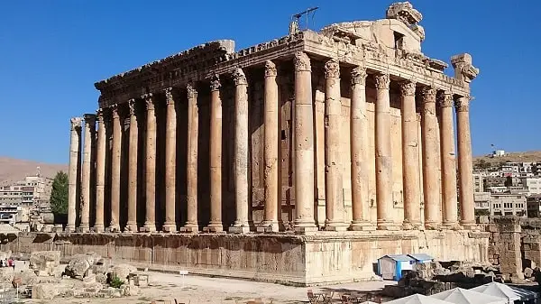 temple of Bacchus, located in Roman Heliopolis (Baalbek, Lebanon)