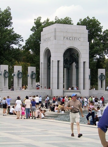 The southern end of the memorial, Pacific theater
