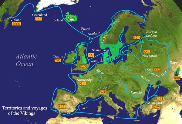 Viking Expeditions, the immense breadth of their voyages through most of Europe