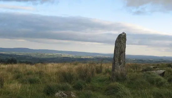 large man made upright stone menhir Ireland