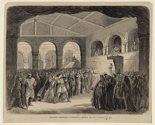 The premiere of the 1865 revision of Giuseppe Verdi's Macbeth