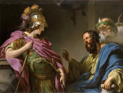 Alcibiades Receiving Instruction from Socrates, a 1776 painting by François André Vincent