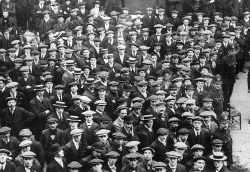 British volunteer recruits in London, August 1914