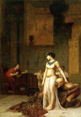 Cleopatra-and-Caesar-a-painting-by-Jean-Leon-Gerome