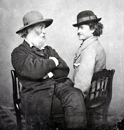 Doyle (right) with Walt Whitman