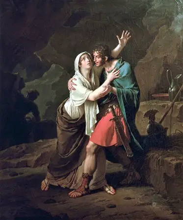 Éponine and Sabinus by Etienne Barthélémy Garnier