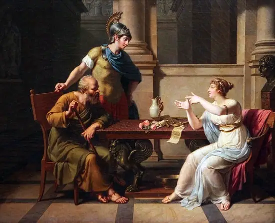 The Debate of Socrates and Aspasia by Nicolas André Monsiau