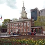 United-States-Continental-Congress-The-front-of-Independence-Hall-in-Philadelphia