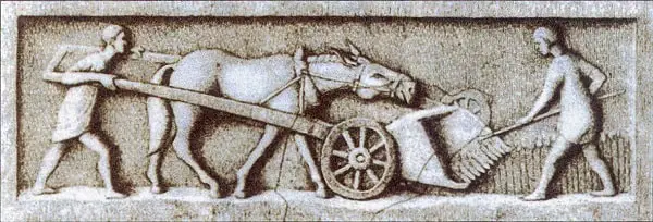 Gallo-Roman harvesting machine