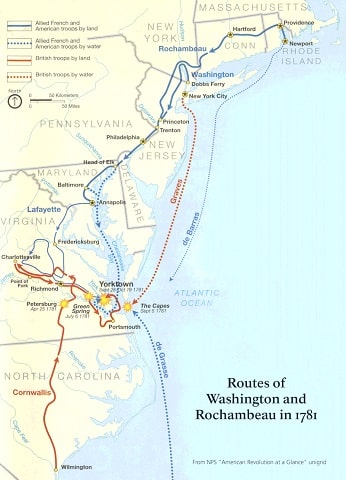 Franco-American-routes-during-the-Yorktown-campaign