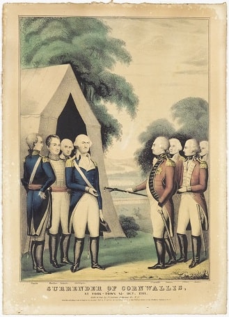 Surrender of Cornwallis. at Yorktown